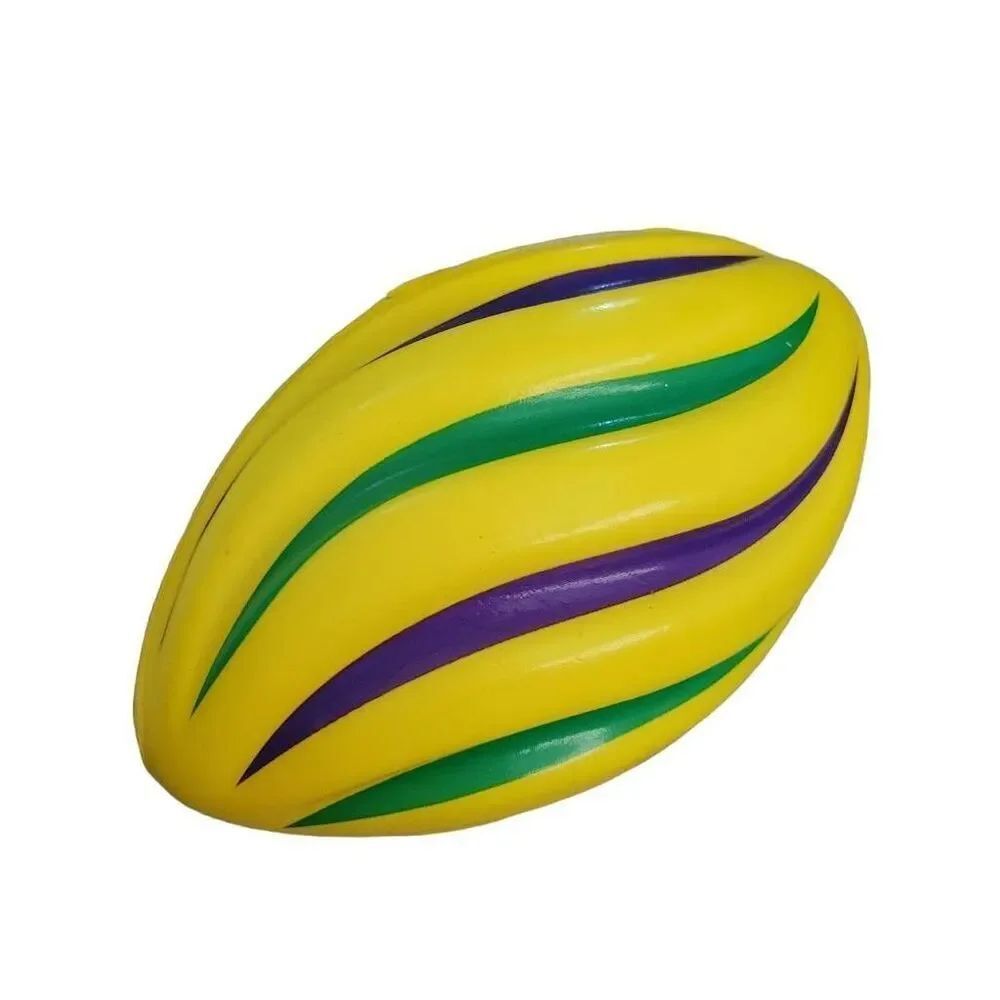 7in Purple/ Green/ Gold Foam Spiral/ Football